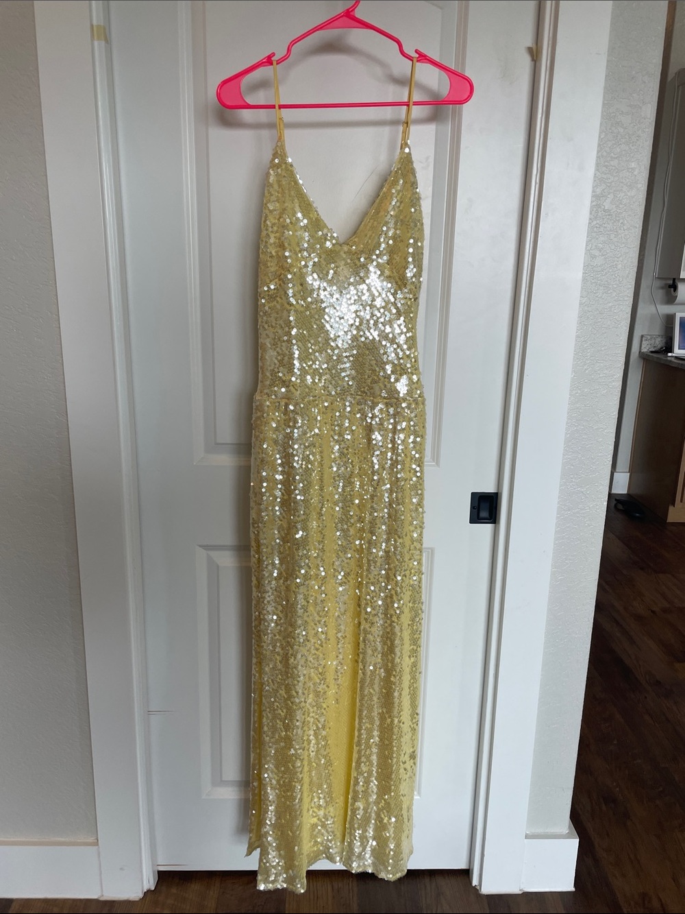 Show me your mumu yellow sequin dress